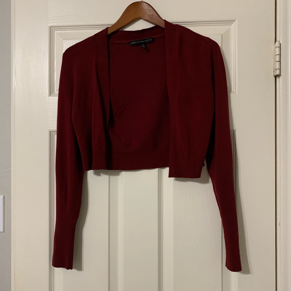 Crimson bolero sweater
